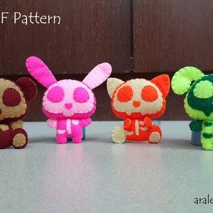 4 in 1 Animal Skeletons Plush PDF Pattern - Instant Digital Download