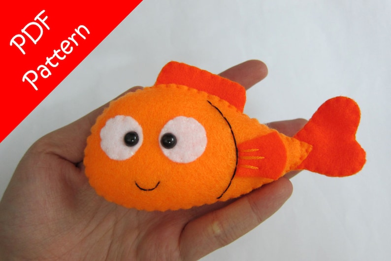 Fish Plush PDF Pattern Instant Digital Download image 1