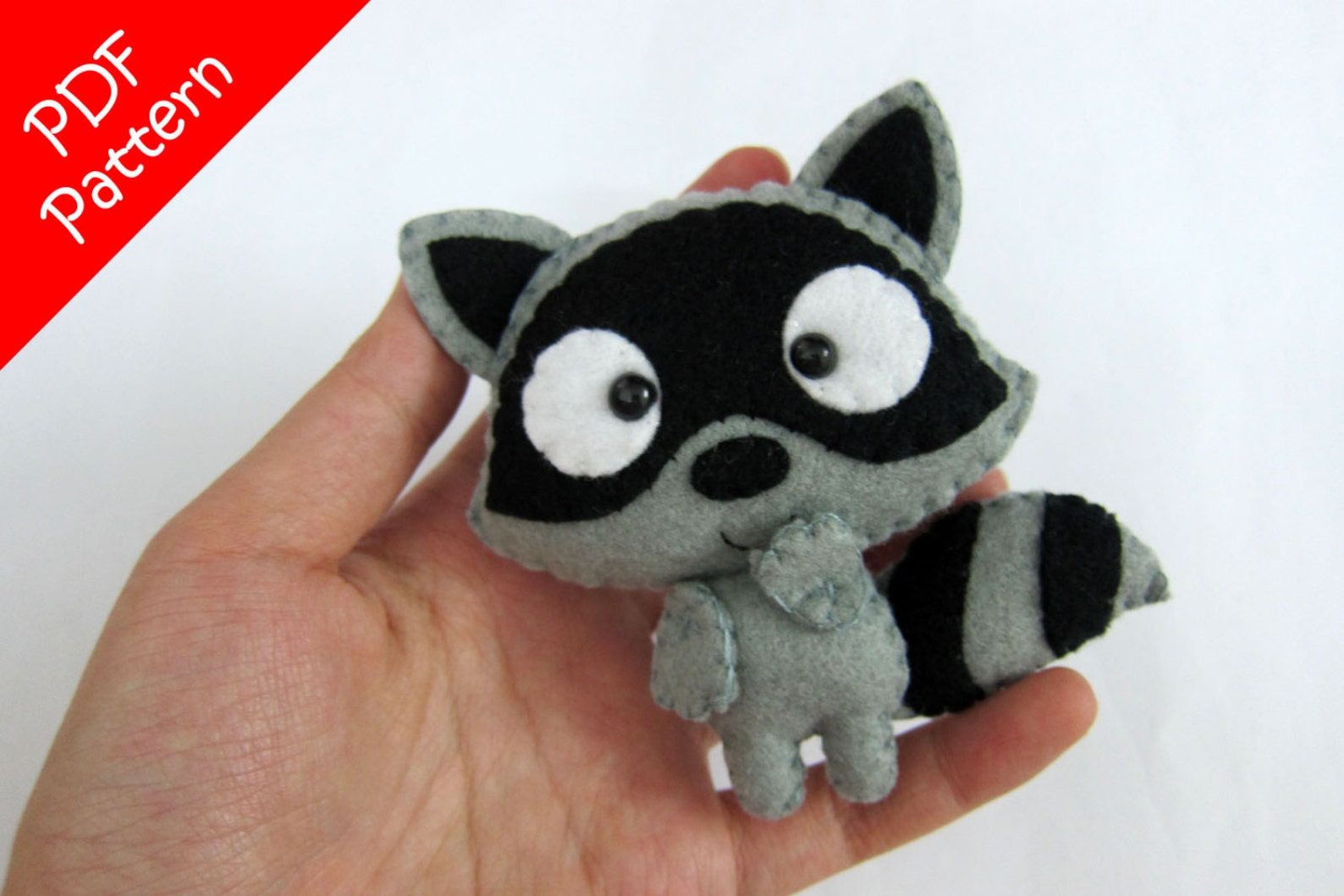 Raccoon Plush PDF Pattern instant Digital Download Etsy