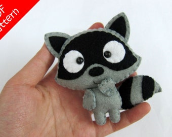Raccoon Plush PDF Pattern -Instant Digital Download