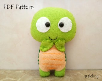 Tortoise Plush PDF Pattern -Instant Digital Download