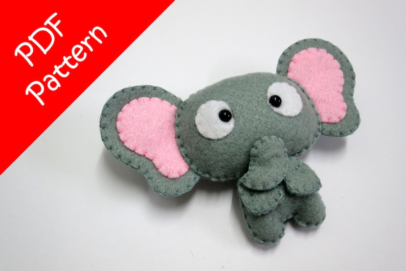 Elephant Plush PDF Pattern Instant Digital Download image 2