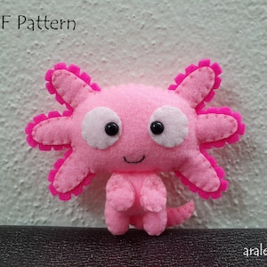 Axolotl Plush PDF Pattern -Instant Digital Download