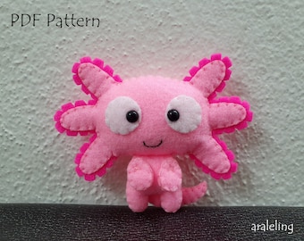 Axolotl Plush PDF Pattern -Instant Digital Download