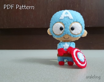 Captain America Plush PDF Pattern -Instant Digital Download