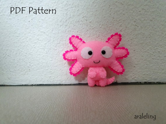 PDF Pattern Felt Axolotl Plush 