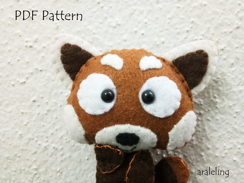 Red Panda Plush PDF Pattern Instant Digital Download image 3