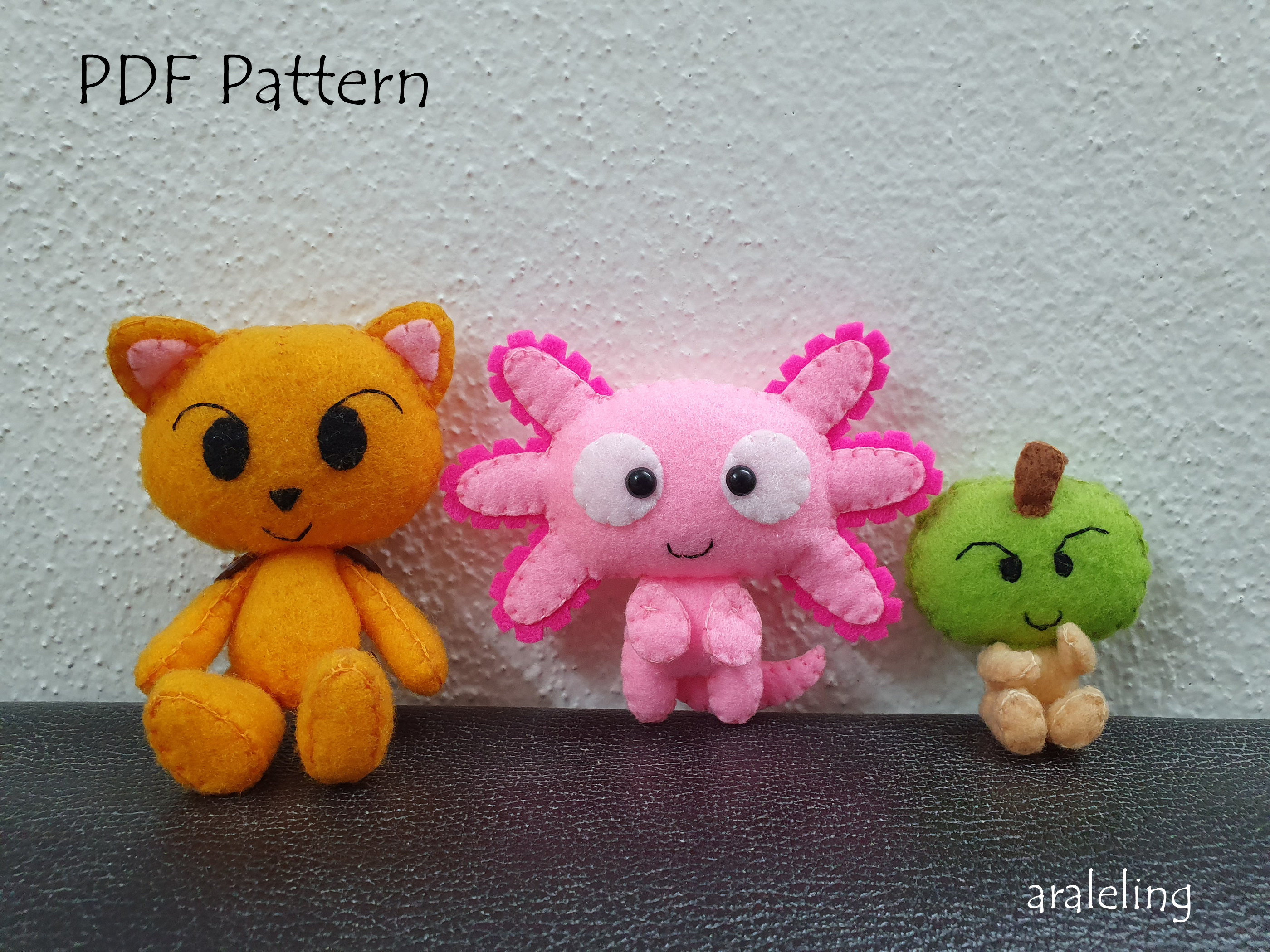 Axolotl Plush PDF Pattern instant Digital Download Etsy