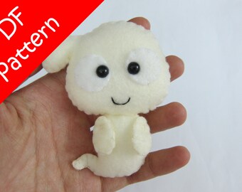 Patrón PDF de peluche fantasma - Descarga digital instantánea