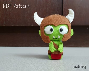 Battle Orc Plush PDF Pattern -Instant Digital Download