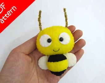 Bee Plush PDF Pattern -Instant Digital Download