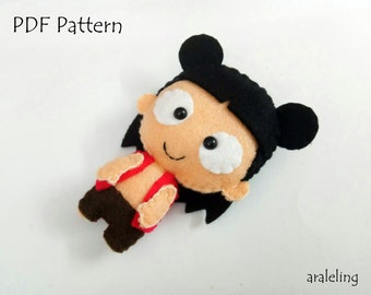 Nezha Inspired Plush PDF Pattern - Instant Digital Download