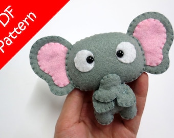 Elephant Plush PDF Pattern -Instant Digital Download
