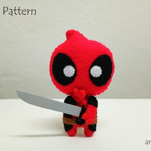 Deadpool Plush PDF Pattern -Instant Digital Download