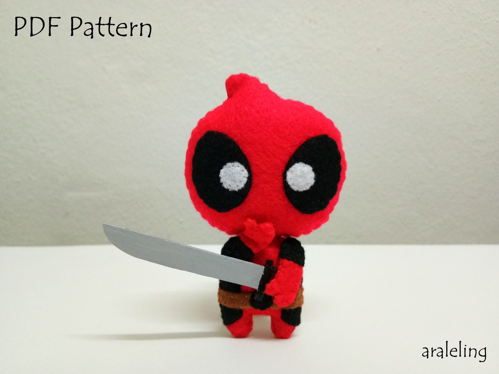 Patron PDF de peluche de Deadpool Descarga digital instantanea Etsy Espana