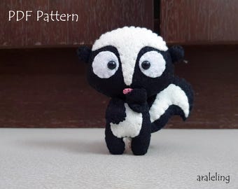 Skunk pluche pdf-patroon: onmiddellijke digitale download