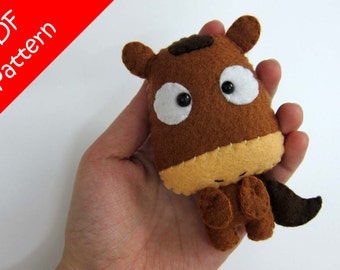 Cheval en peluche PDF Patron -Téléchargement numérique instantané