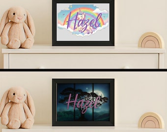 Personalised Kids 3D Printed Night Light Frame