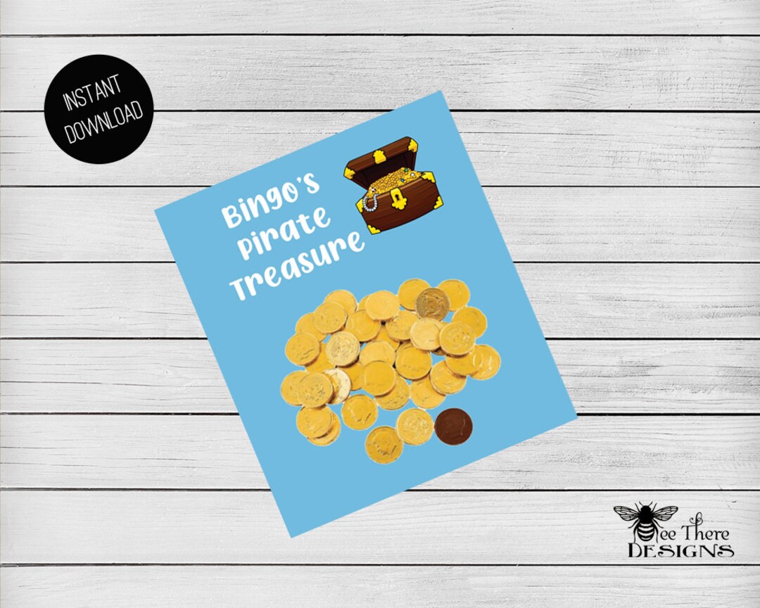 Bluey Pirate Treasure Party Favors Digital Download ONLY Etsy