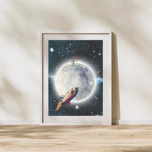 Póster para habitación infantil - Póster infantil l Collage artístico colorido