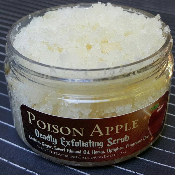 Poison Apple Deadly Scrub - Exfoliating Sugar Scrub - Deadly Apple - Cinnamon Scrub - Clove Scrub - Goth Bath