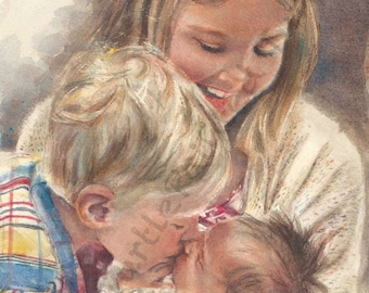 Custom Portraits- Commissioned watercolor painting made from YOUR photo