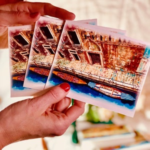 VENICE notecards | beautiful Italian canal | watercolors | gondola | architecture| elegantly packaged blank note cards & envelopes