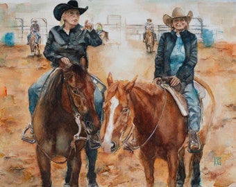 Custom Western Portraits | Commissioned watercolor horse paintings | Made from YOUR photo