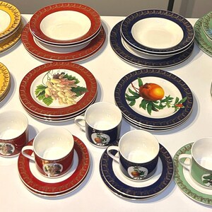 Vintage American Atelier Royal Fruit Dinnerware Pattern 5216 | Mismatched Cottagecore Botanical China Replacements