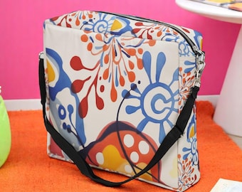 Floral Canvas Laptop Bag for Women | Padded Sleeve, Crossbody Messenger, Durable Work & Travel Case, 13 to 15 Inch Organizer, Stylish