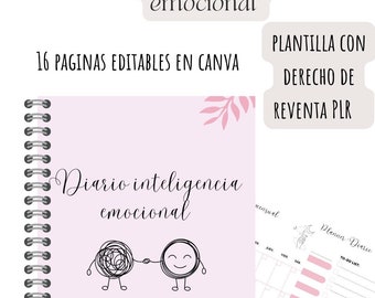 Emotional intelligence diary, emotion diary, mental health plan, emotional support, self-regulation in adults