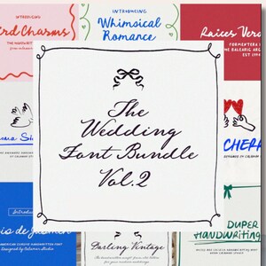 Handwritten Wedding Font Bundle, Script Font for Handwritten Invitations, Quirky Font for Handwritten Invitations, Wedding Font