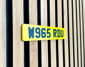 UK Number Plate Wall Sign or Keyring | Private Personalised Plate | Great gift present idea | fathers day |