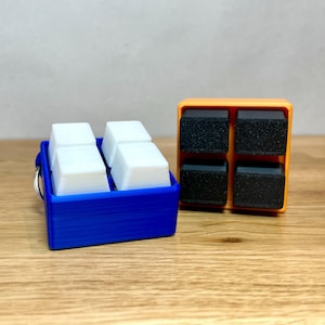 4 Button Keyboard Fidget Clicker | Key Chain Ring Toy | Party Bag Filler | Tactile Gift Present | Kids Anxiety | Child Stress | ADHD | image 1