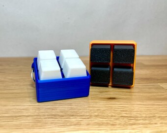 4 Button Keyboard Fidget Clicker | Key Chain Ring Toy | Party Bag Filler | Tactile Gift Present | Kids Anxiety | Child Stress | ADHD |
