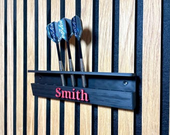 Personalised 9 Dart holder | Wall mounted darts display stand | For 9 darts | Gift for darts player | Gift idea for him | Arrow mount |