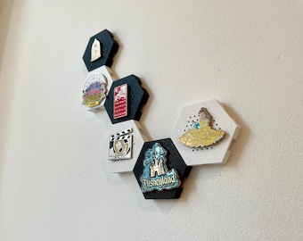 Enamel Pin Trading Display, Pins Collection, Modular and expandable Wall mount, Buttons Lapel Collections, Cast Member Trading