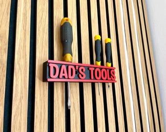 Personalized Screwdriver Holder: Wall Mounted Tool Organizer, Garage Storage