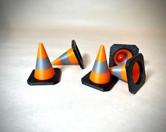 Miniature RC Traffic Cones: 1/10 & 1/14 Scale Course Accessories