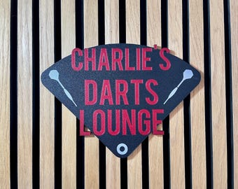 Personalised Darts Wall Sign | Wall Mounted Darts Display | Personalised Gift for Darts Player | Gift Idea for Him |