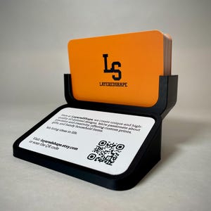 Business Card Holder Stand with personalised colours | Designed for Rounded 85x55mm cards | Display Trade Show Sales Events |