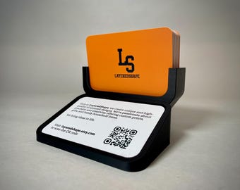 Business Card Holder Stand with personalised colours | Designed for Rounded or Square 85x55mm cards | Display Trade Show Sales Events |