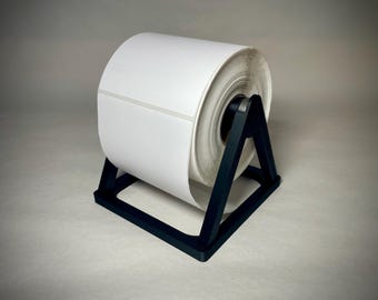 Thermal Label Roll Holder Stand with Bearings | For Munbyn, Rollo & More | Smooth Roll Feed | Compact 3D Printed Label Organizer