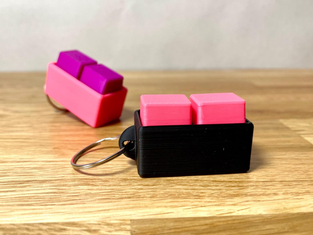 Fidgit Key Ring 2 Button Keyboard Fidget Clicker | Key Chain Ring Toy | Party Bag ...