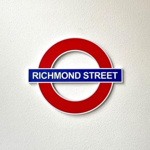 Letrero de pared personalizado del metro de Londres / Tren del metro / Inglaterra, Reino Unido / Gran regalo / Ideal para habitaciones temáticas /