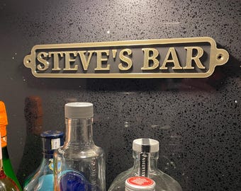Personalised Home Bar Sign | Garden Pub Sign | Man Cave Sign | Custom Bar Decor | Shed Sign Gift | Birthday Gift for Him