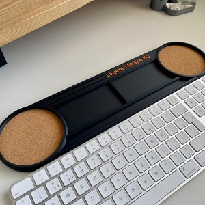 Personalised Desk Organiser, Custom Name Keyboard Tray, Gift for Him, Fathers Day Gift, Office Gift, Pen Tray, Business Card Holder, UK zdjęcie 5