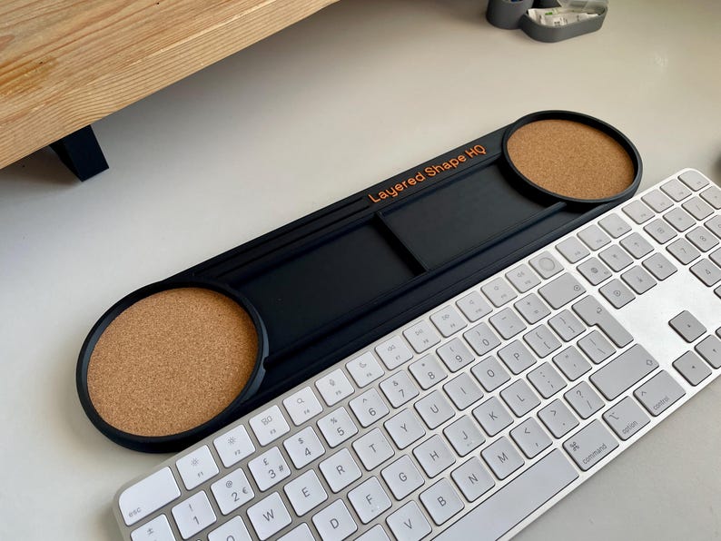 Personalised Desk Organiser, Custom Name Keyboard Tray, Gift for Him, Fathers Day Gift, Office Gift, Pen Tray, Business Card Holder, UK zdjęcie 5