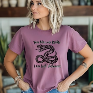 Tom Marvolo Riddle, I am lord Voldemort Unisex Tee, Harry Potter, J.k Rowling, Chamber of Secrents, Heir  Slytherin, Fantasy, Wizard school