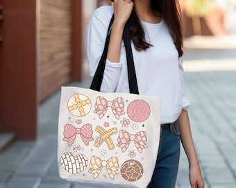 Pan Dulce Tote Bag, Cafecito, Coquette, Coffee, Gifts for Mom, Gifts for Grandma, Nana, Espanol, Spanish, Latin, Mexican Bag, Concha